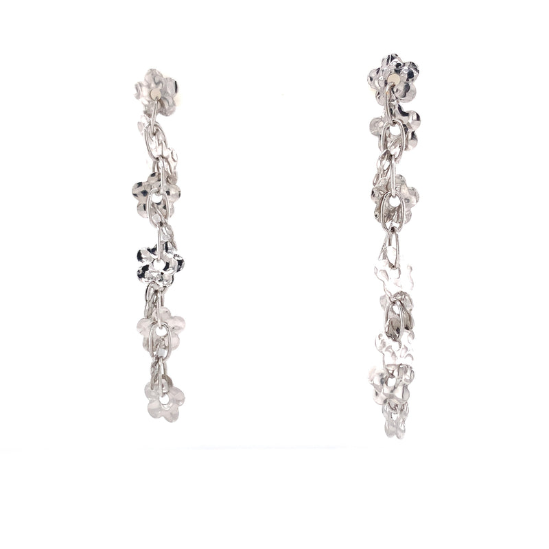 dangling floral earrings