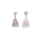 natural tourmaline diamond earrings