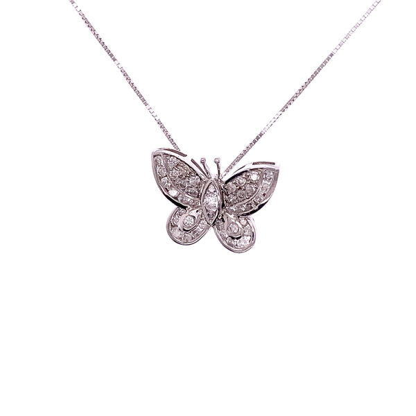 diamond butterfly pendant/brooch