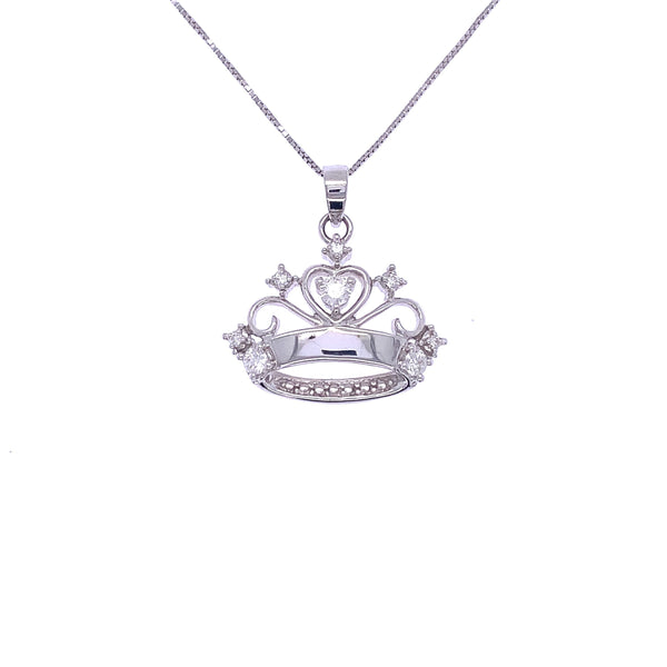 diamond crown pendant