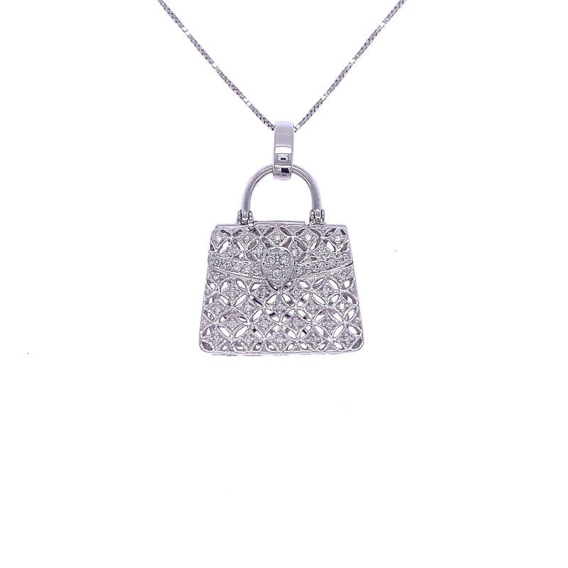 diamond handbag pendant