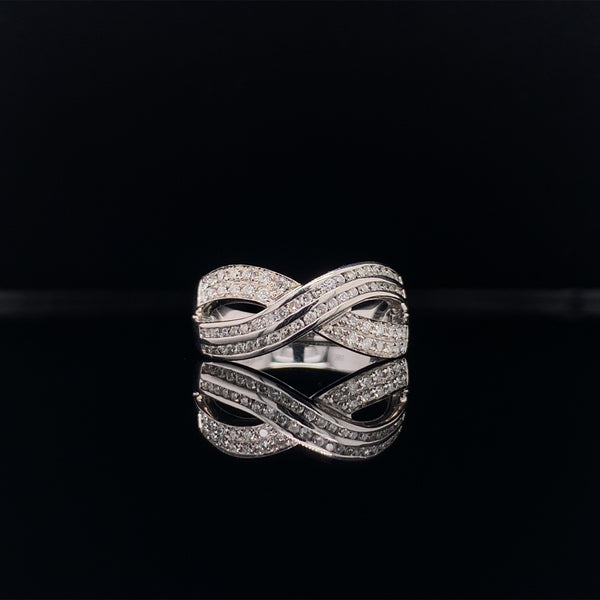 diamond swirl ring