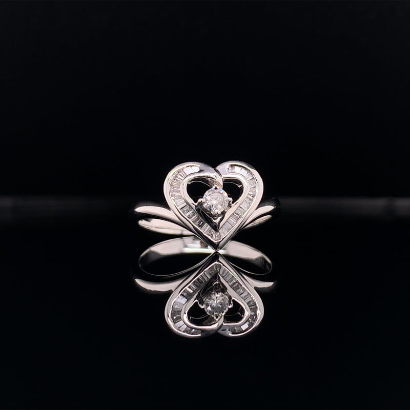 diamond hearts ring
