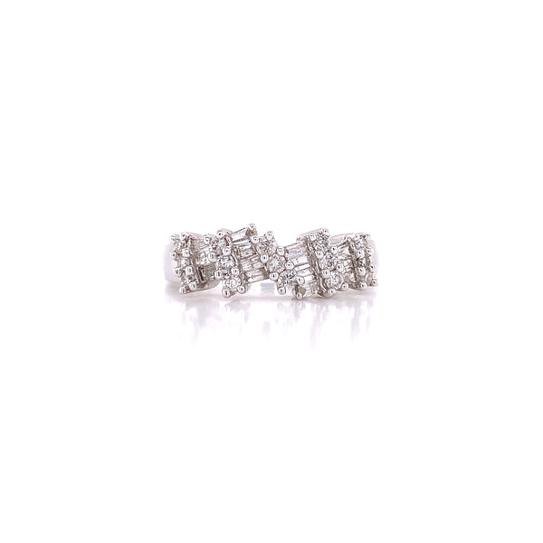 zig zag diamond ring