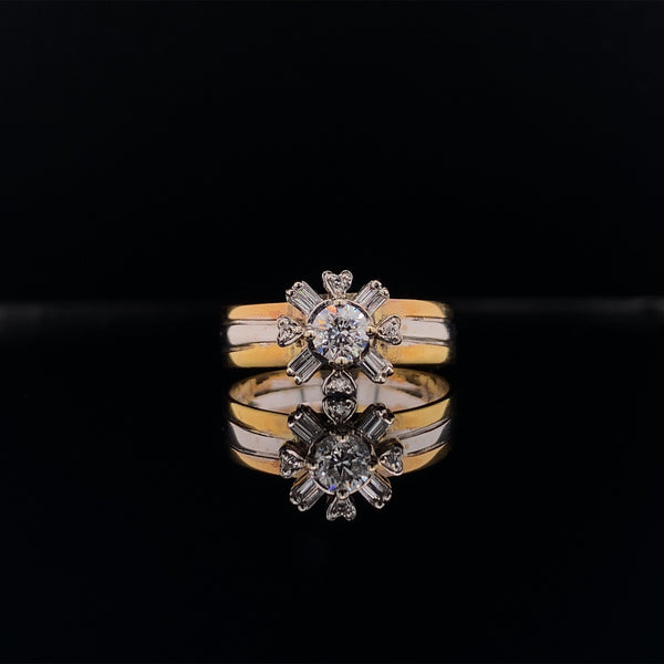 diamond sunrise ring