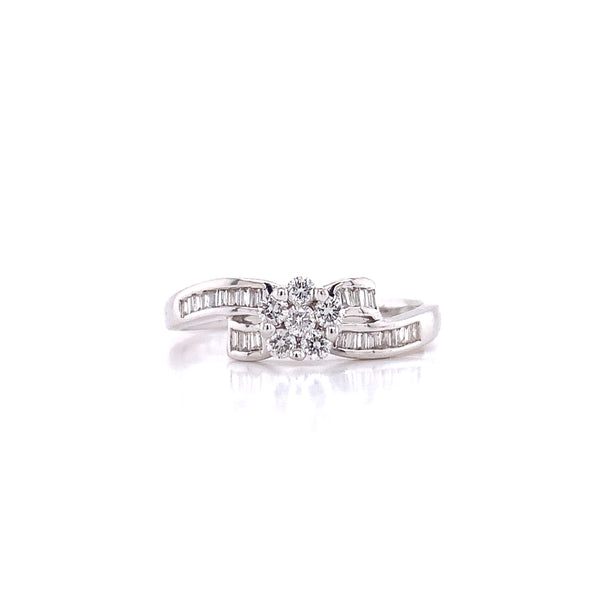 five petal diamond dress ring