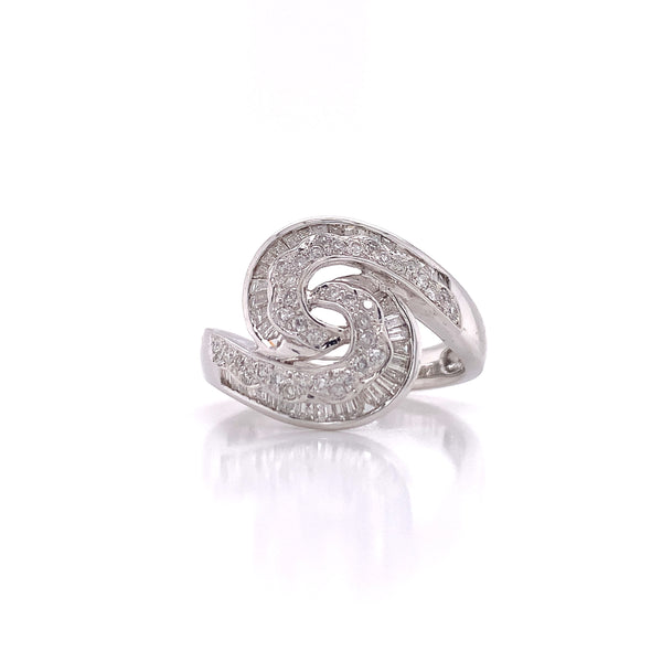 swirling diamond ring