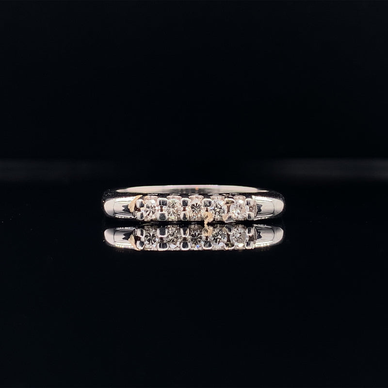 five diamond line ring