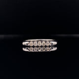 rounded linear diamond ring