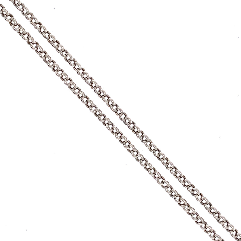 White Gold Curb Links Chain
