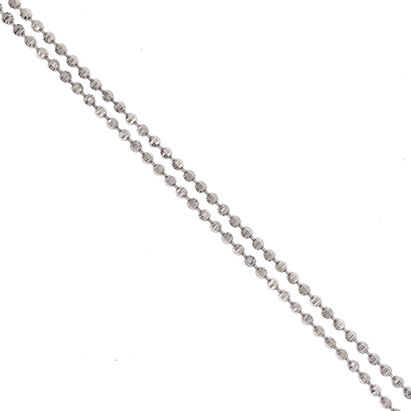 18k White Gold Ball Chain