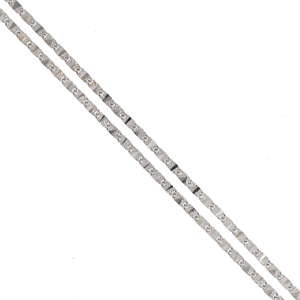 18k White Gold Flat Chain