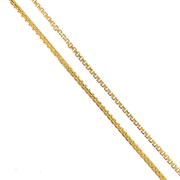 Gold Box Chain Necklace