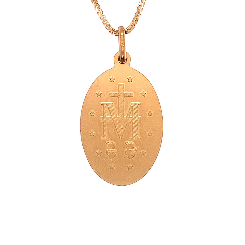 Yellow Gold Mother Mary Pendant
