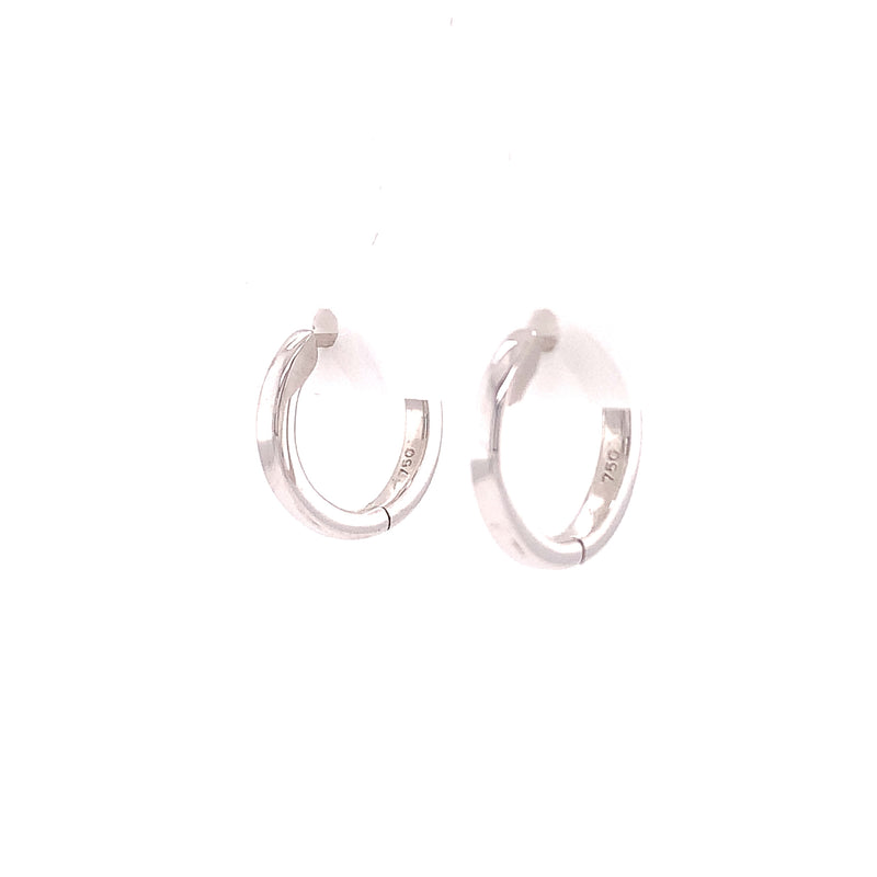 White Gold Hoop Earrings