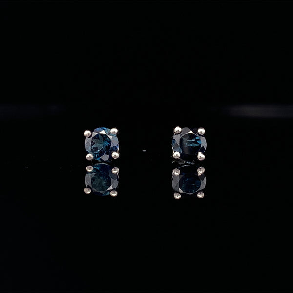 Solitaire Sapphire Earrings