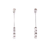Linear Diamond Drop Earrings