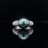 Magnificent Pearl And Diamond Ring