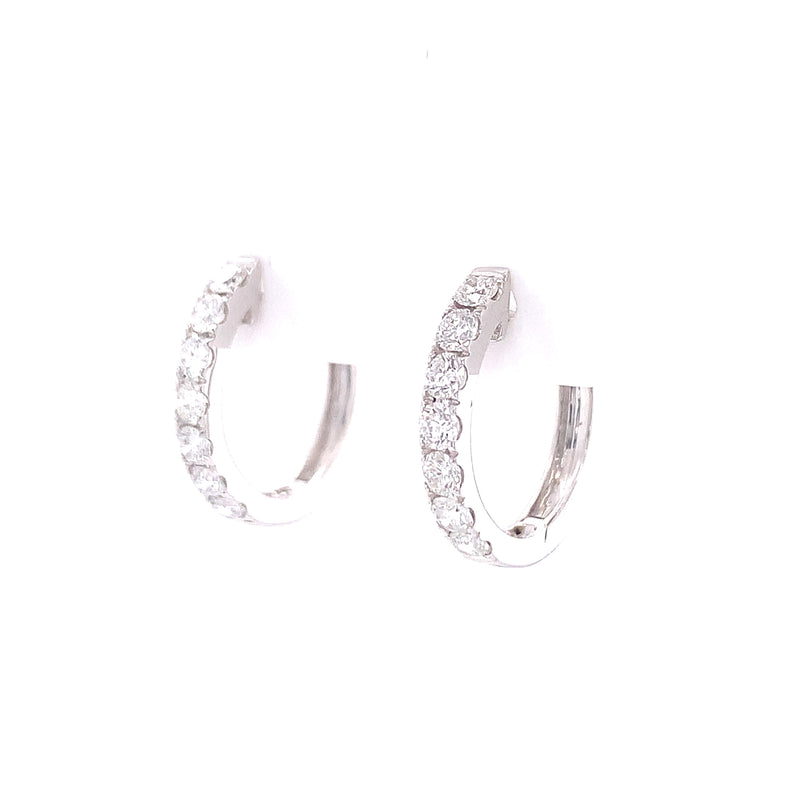 Diamond Hoops Earrings