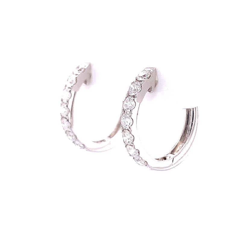 Diamond Hoops Earrings