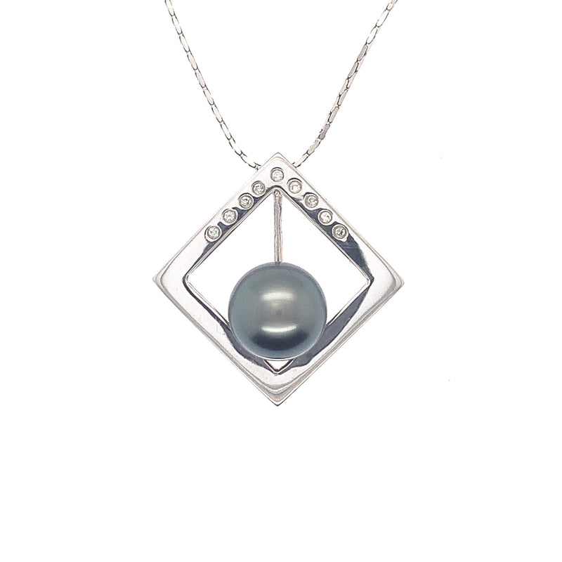 Quad Pearl Diamond Pendant