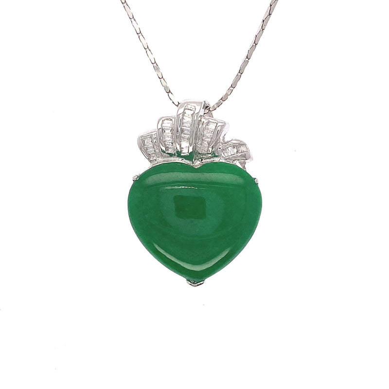 Diamond Jade Crown Pendant