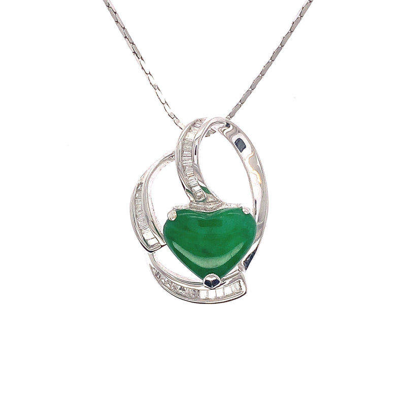 Diamond Jade Trilogy Pendant