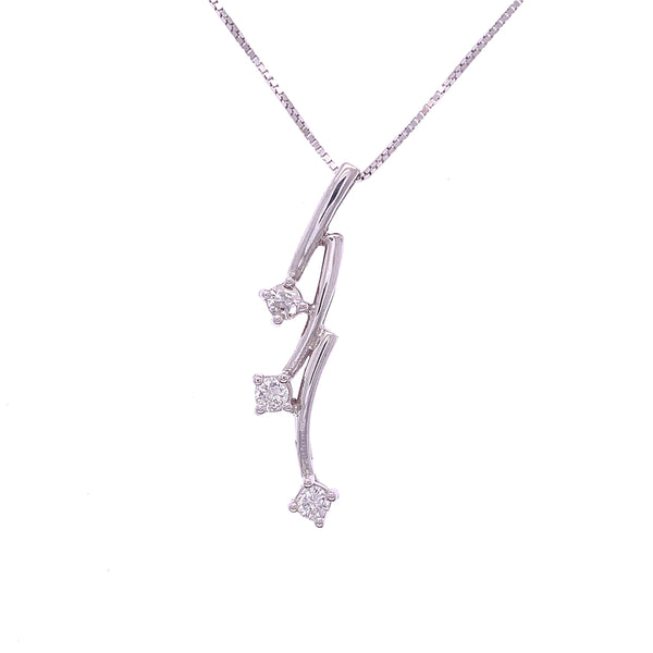 18k White Gold Diamond Pendant