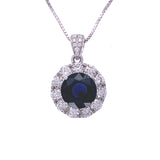 Royal Sapphire Diamond Pendant