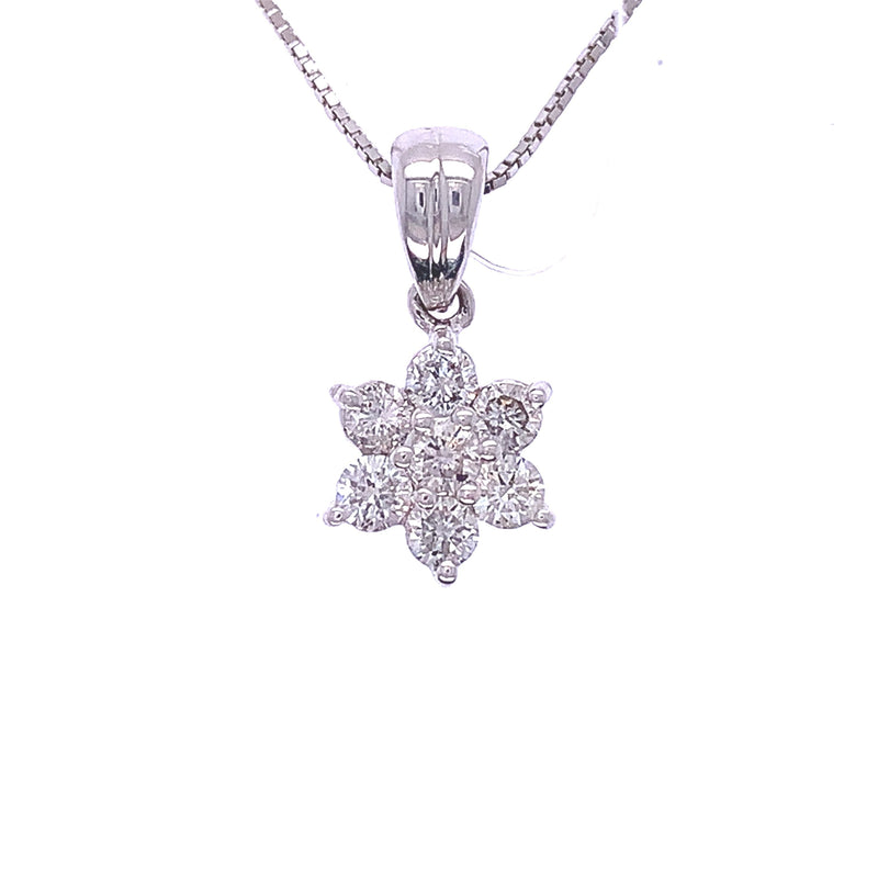 Floral diamond pendant