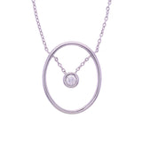 Oval Rim Diamond Pendant