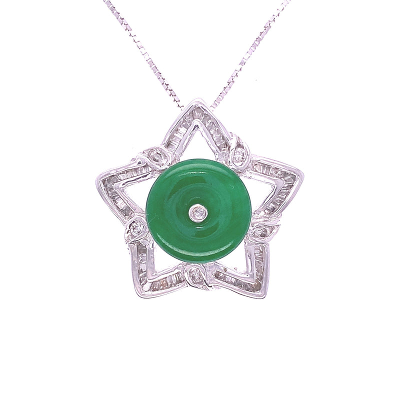 Diamond Jade Star Pendant