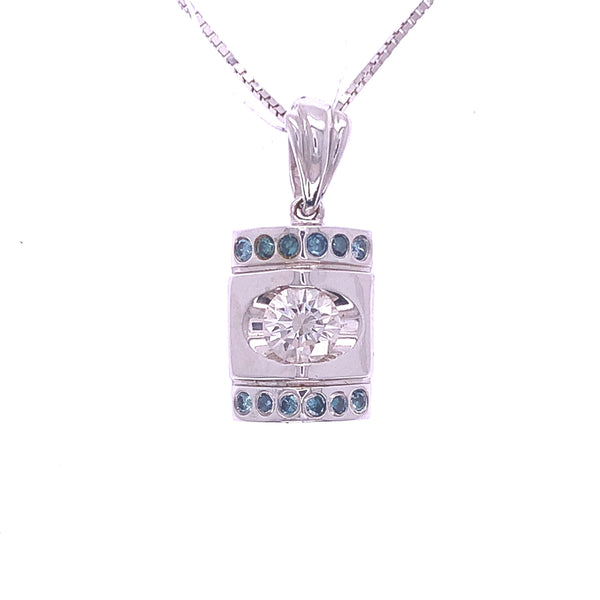 Blue Diamond Lines Pendant