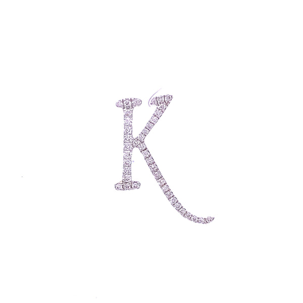 Personalised Diamond Letter Pendant "K"