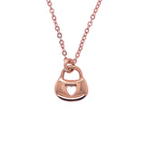Rose Gold Lock Pendant And Necklace