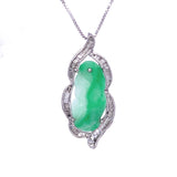 Ornamental Jade And Diamond Pendant