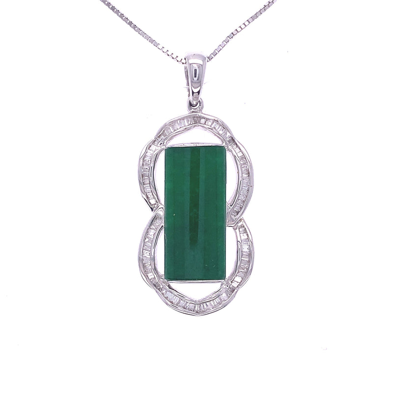 Diamond Jade Links Pendant