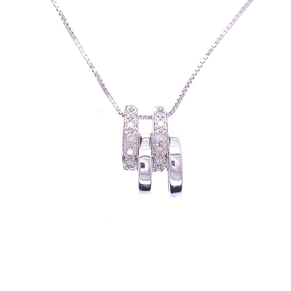 Double Lines Diamond Pendant