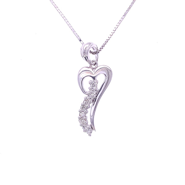 Melting Heart Diamond Pendant