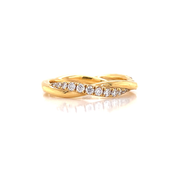 Yellow Twirl Diamond Ring