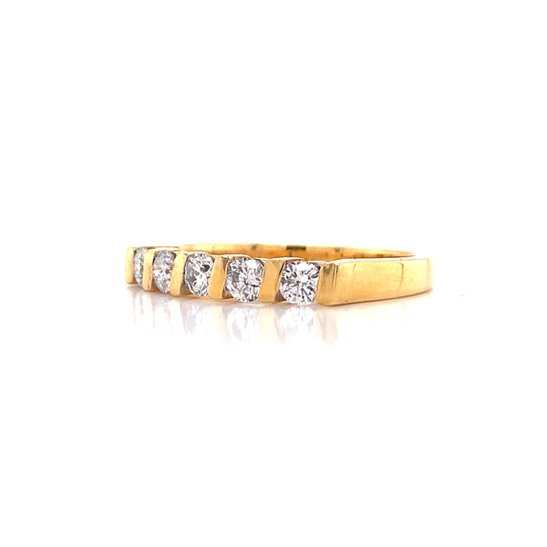 Five Diamond Yellow Ring