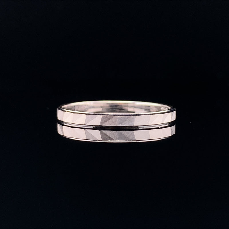 White Textured Ring