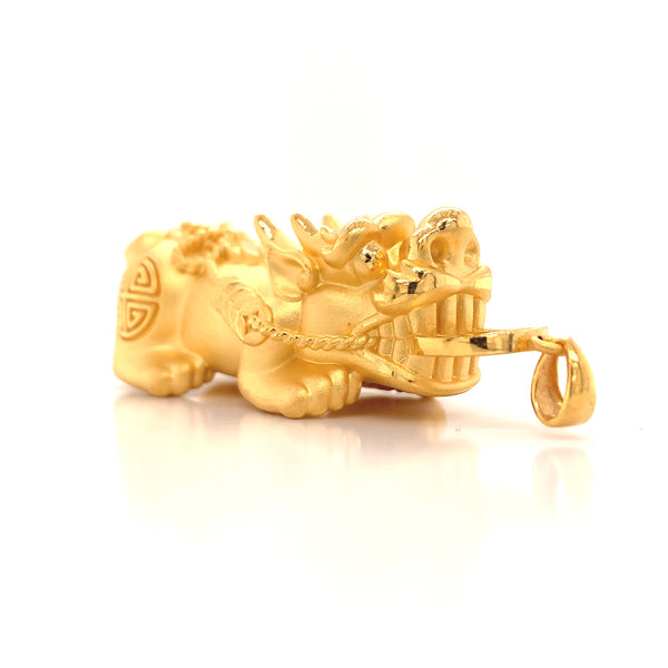 Large Gold Pixiu Pendant
