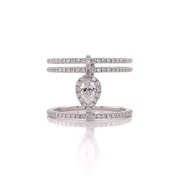 Aspire Pear Diamond Dress Ring