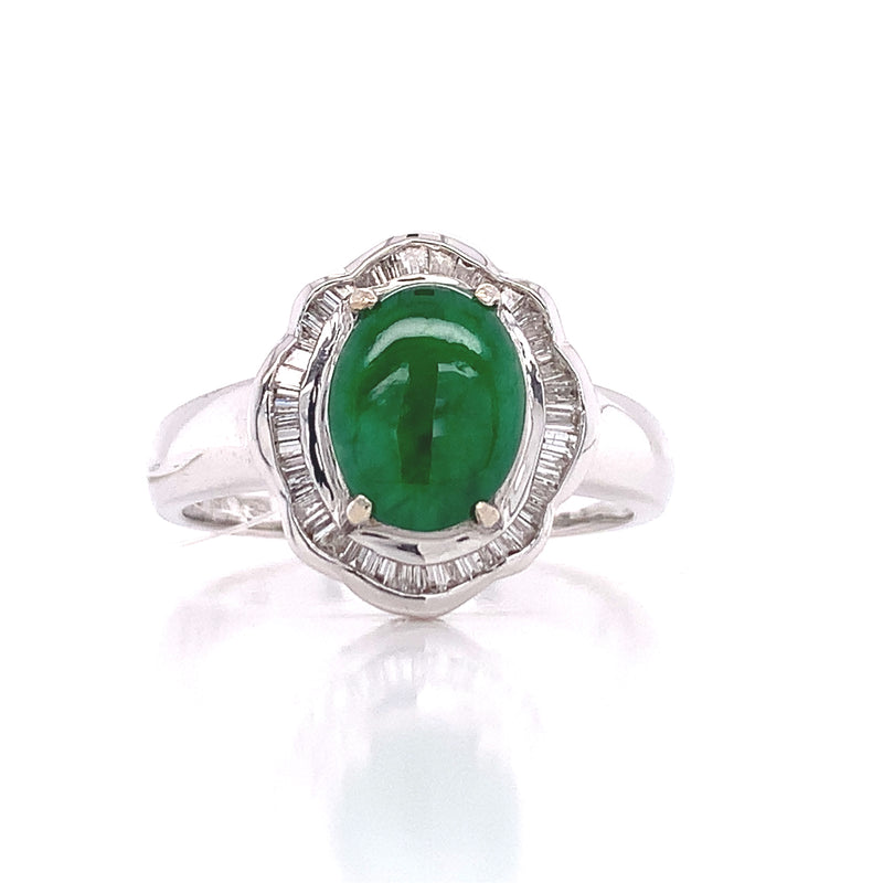 Regal Jade Diamond Ring