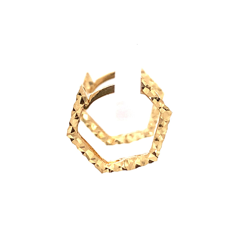 Hexagon Hoop Earring