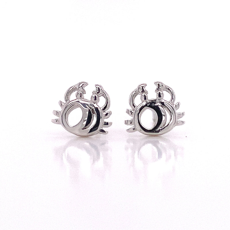 White Gold Crab Earring
