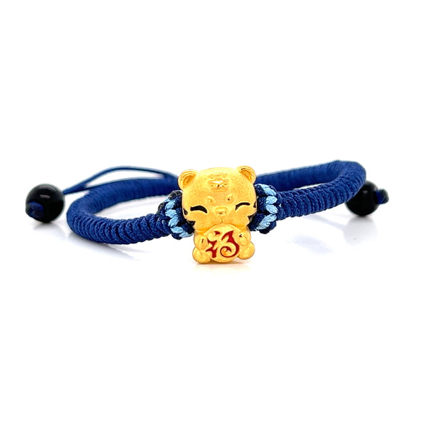 24k Blue Fortune Tiger Bracelet