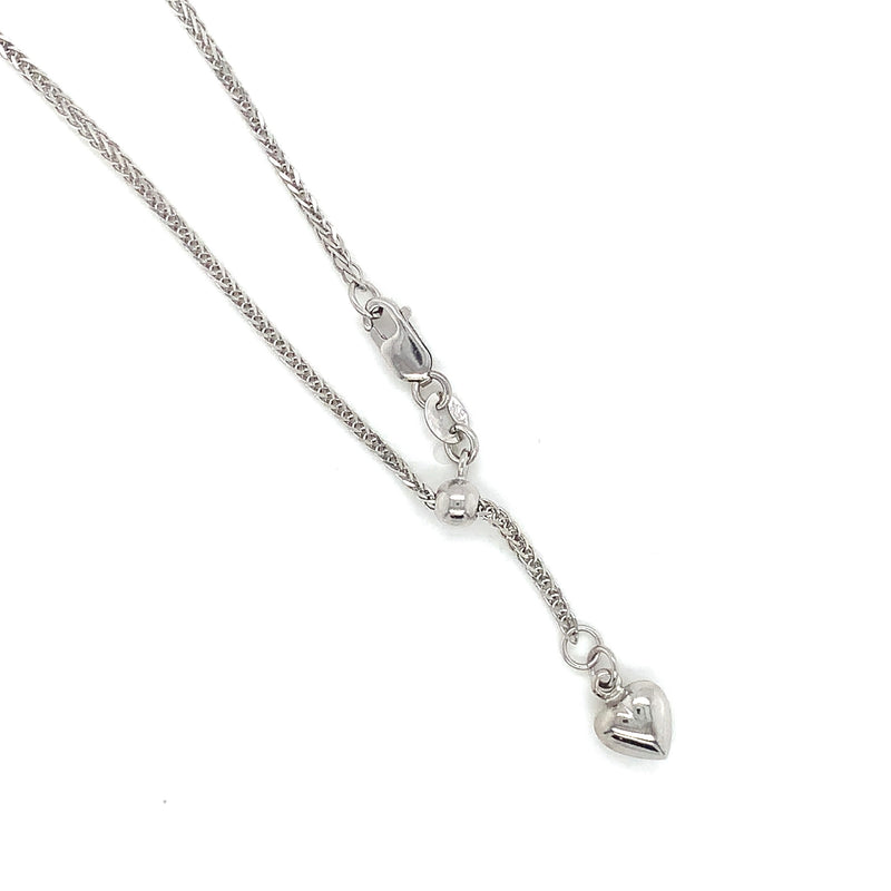 ADJUSTABLE WHITE GOLD CHAIN NECKLACE