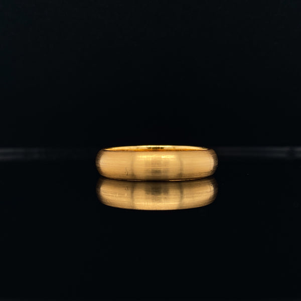 Curved 18k yellow gold ring